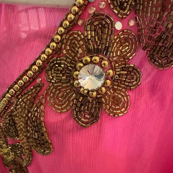 Hand Beaded Kaftan Farasha Maxi Dress NWOT - Picture 3 of 7